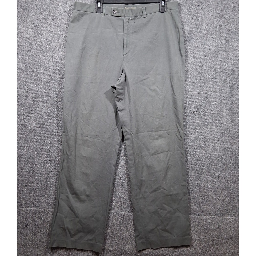 Banana Republic Womens Grey Stretch Straight Leg Dress Pants Size 14L